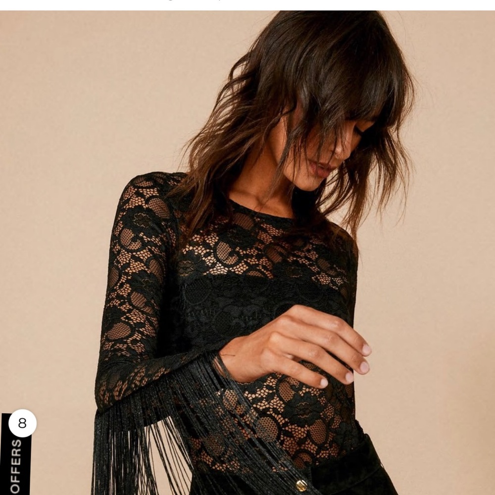 NastyGal Fringe Bodysuit